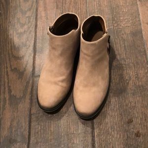 Tan booties